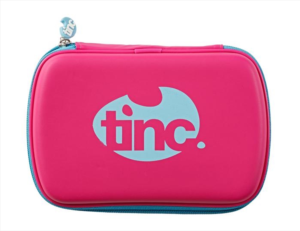 Tinc Two-Colour Hard Top Pencil Case : Pink With Blue Zip/Product Detail/Pencil Cases