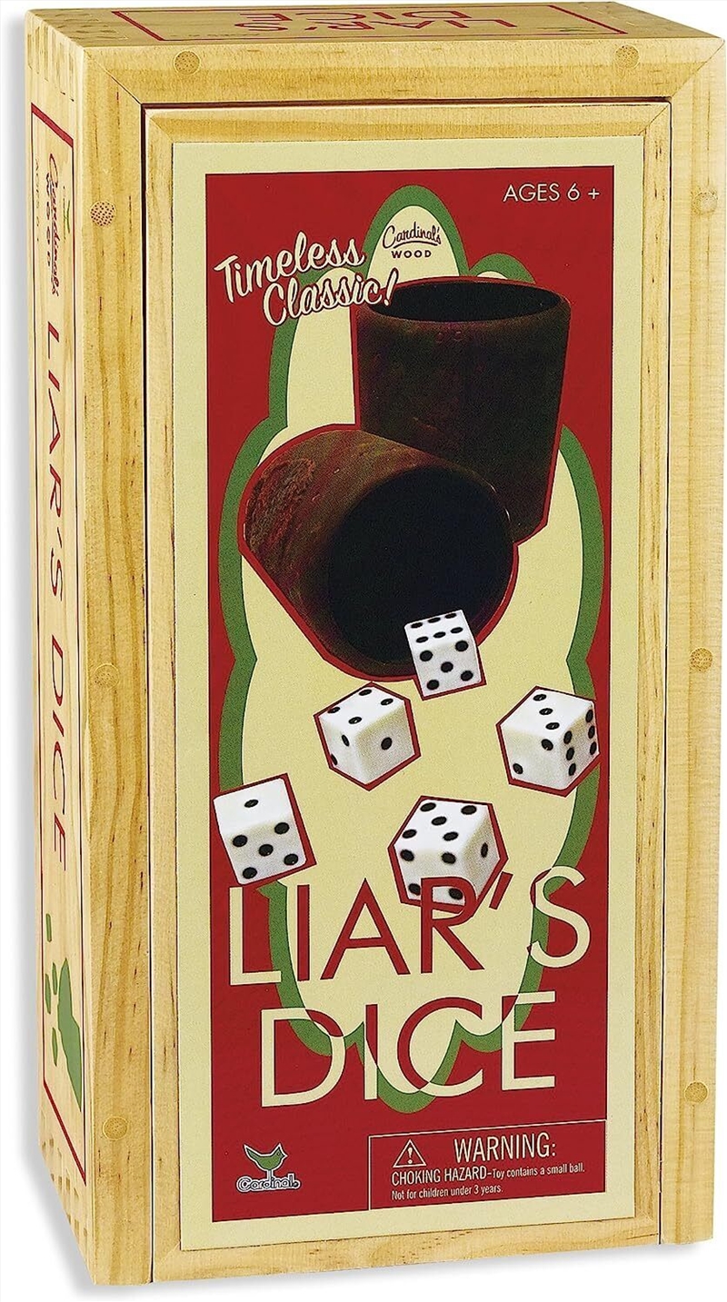 Cardinal Games Liars Dice in Wood Box Retro Game/Product Detail/Games