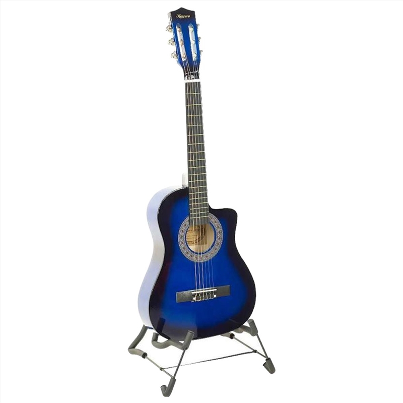 Karrera 38in Pro Cutaway Acoustic Guitar with Bag Strings - Blue Burst/Product Detail/String Instruments