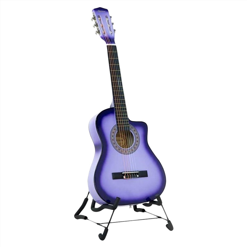 Karrera 38in Pro Cutaway Acoustic Guitar with guitar bag - Purple Burst/Product Detail/String Instruments