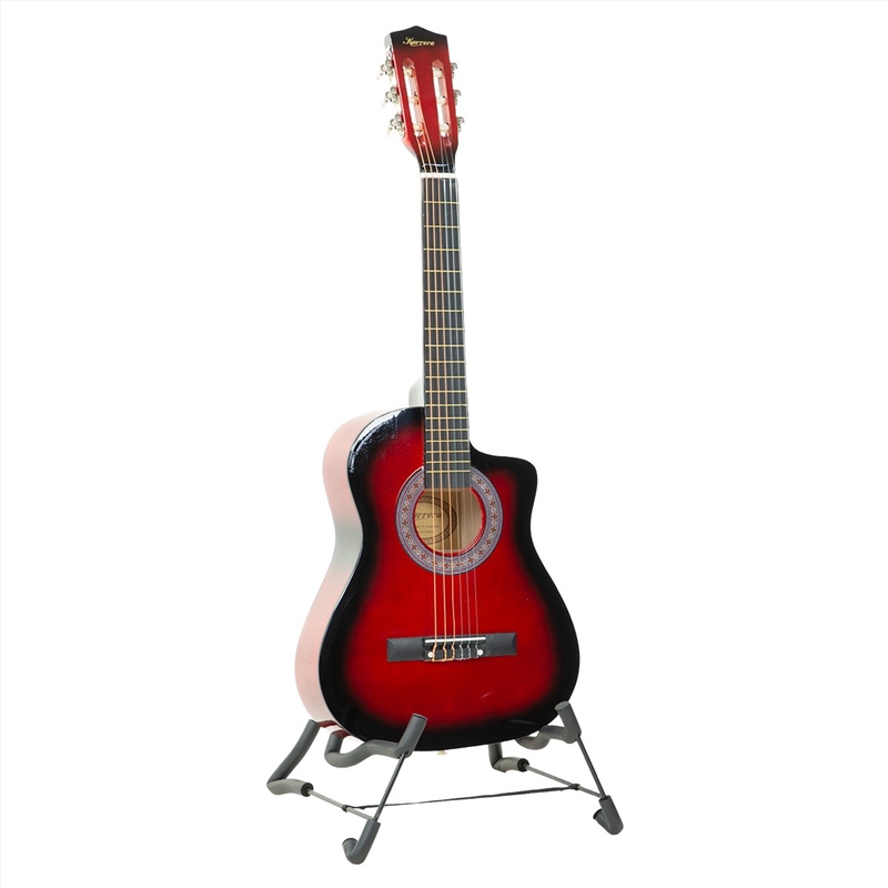 Karrera 38in Pro Cutaway Acoustic Guitar with guitar bag - Red Burst/Product Detail/String Instruments