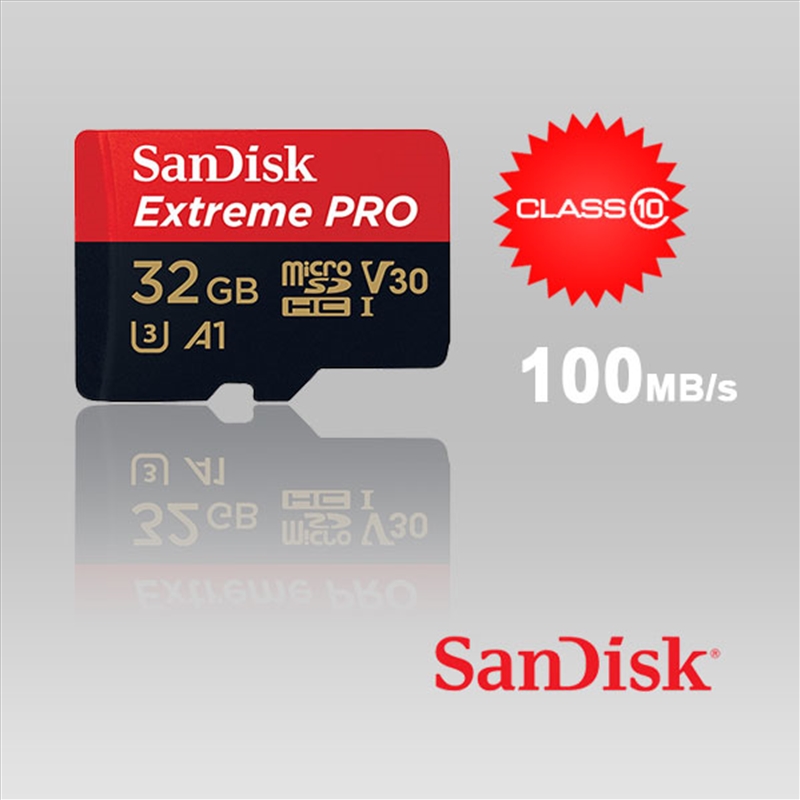 SANDISK SDSQXCG-032G-GN6MA 32GB MICRO SDHC EXTREME PRO 4K , A1 V30, UHS-I/ U3, 100MB/s/Product Detail/Electronics