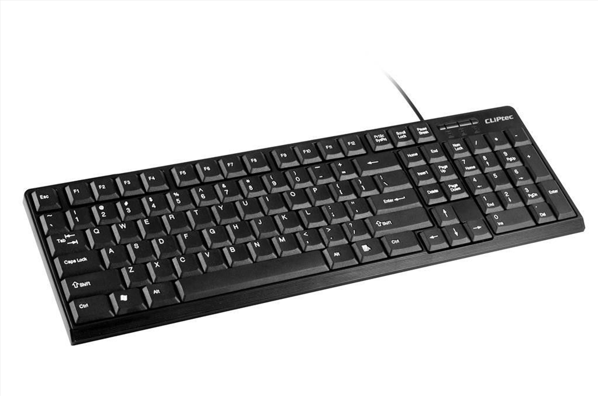 CLiPtec KLASSIC USB STANDARD KEYBOARD (SPILL-RESISTANT DESIGN) - Black/Product Detail/Electronics