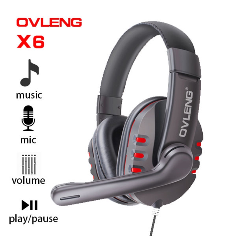 Ovleng X6 Wired Stereo Headphone with Microphone for Computer Games/Product Detail/Headphones