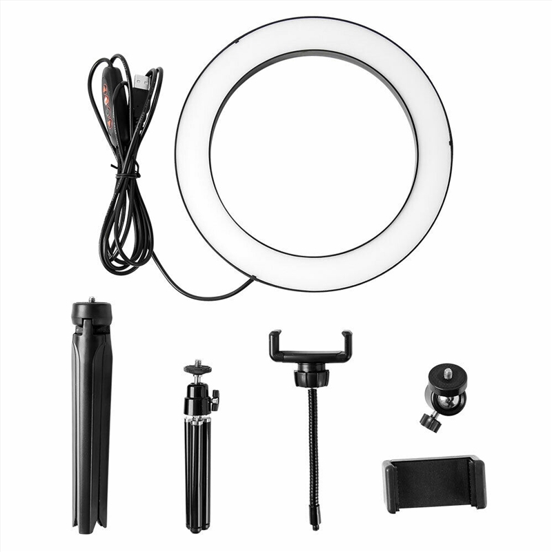 10" Dimmable LED Ring Light Tripod Stand for Phone Makeup Live Selfie/Product Detail/Lighting