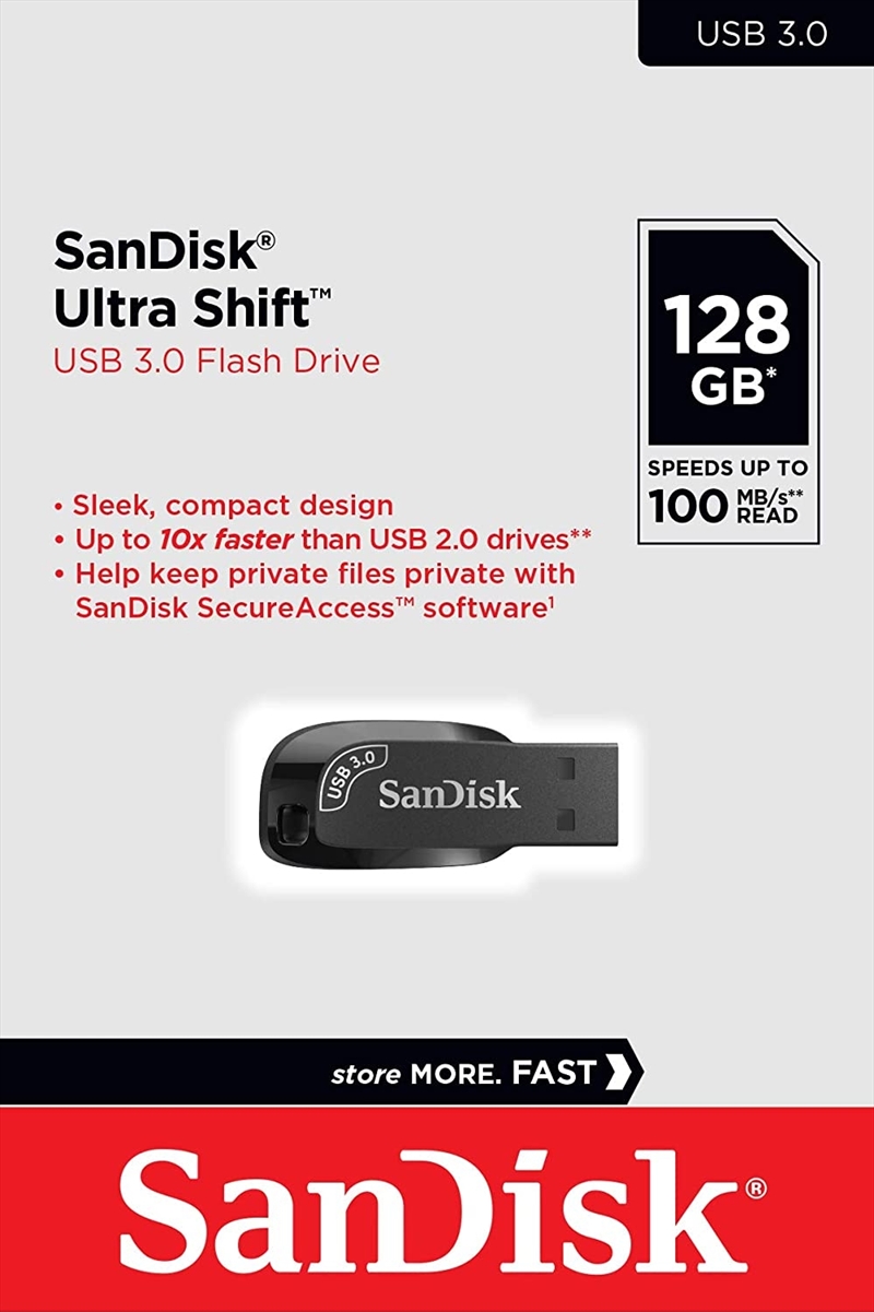 SanDisk  128GB Ultra Shift  USB 3.0 Flash Drive SDCZ410-128G-G46/Product Detail/Electronics