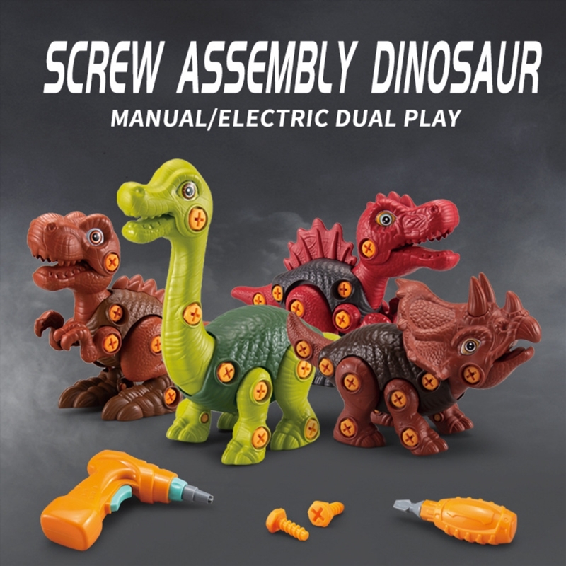 4PCS Take Apart Dinosaur Drill Kids Learning Construction Building Toys Gift/Product Detail/Toys