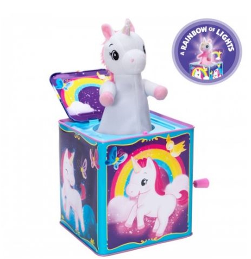 Schylling – Unicorn Pop n Glow Jack In The Box/Product Detail/Toys