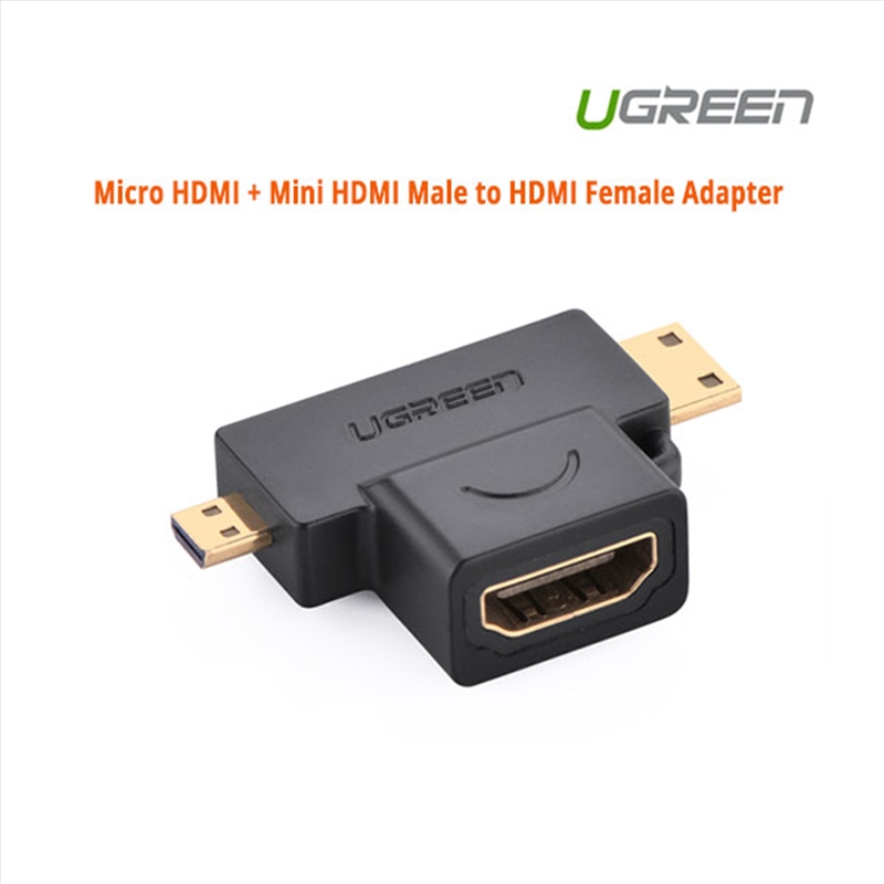 UGREEN Micro HDMI + Mini HDMI Male to HDMI Female Adapter (20144)/Product Detail/Electronics