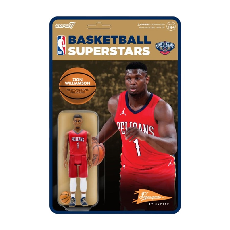 NBA - Zion Williamson New Orleans Pelicans Supersports ReAction 3.75" Action Figure/Product Detail/Figurines