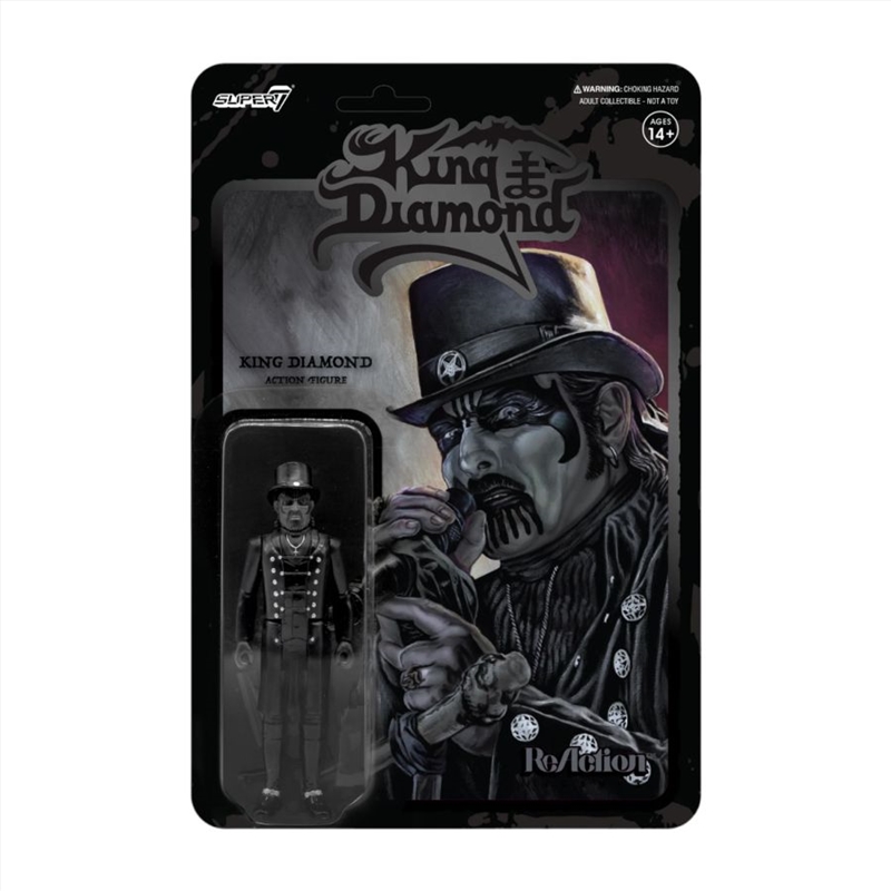 King Diamond - King Diamond Top Hat None More Black Series ReAction 3.75" Action Figure/Product Detail/Figurines