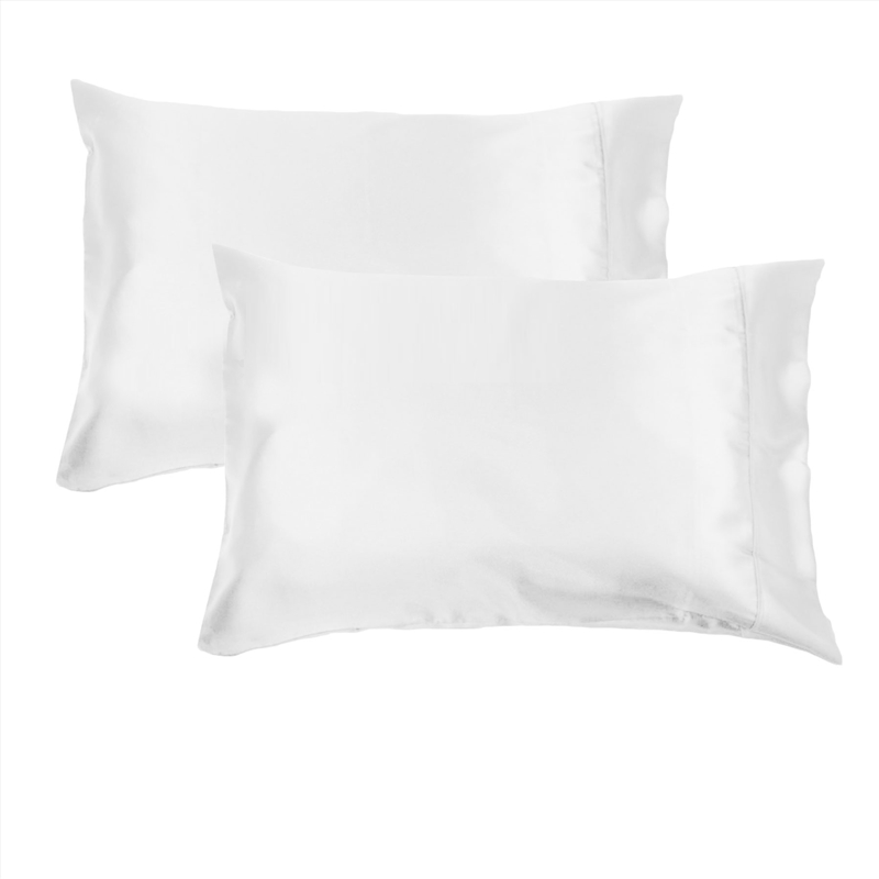 Accessorize 300TC Deluxe Essentials Satin Standard Pillowcases White/Product Detail/Manchester