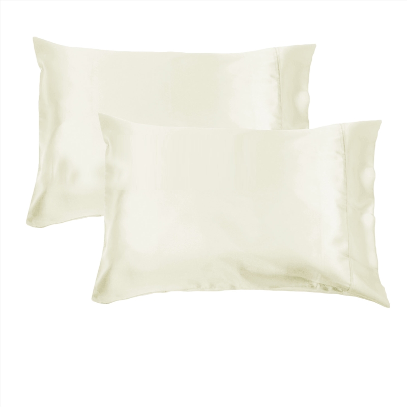 Accessorize 300TC Deluxe Essentials Satin Standard Pillowcases Stone (Ivory)/Product Detail/Manchester