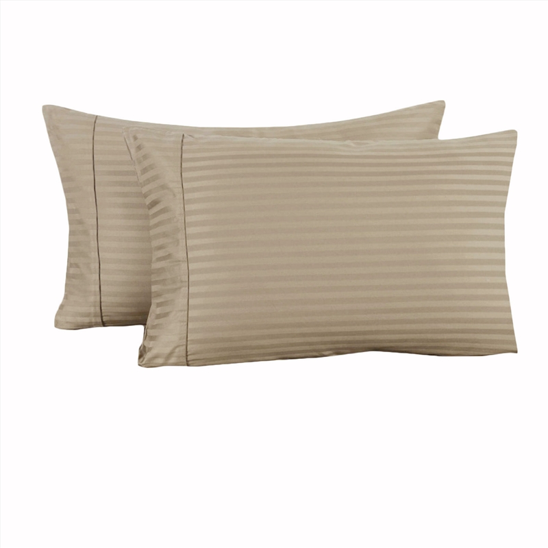 Accessorize 325TC Pair of Cuffed Standard Pillowcases Linen/Product Detail/Manchester