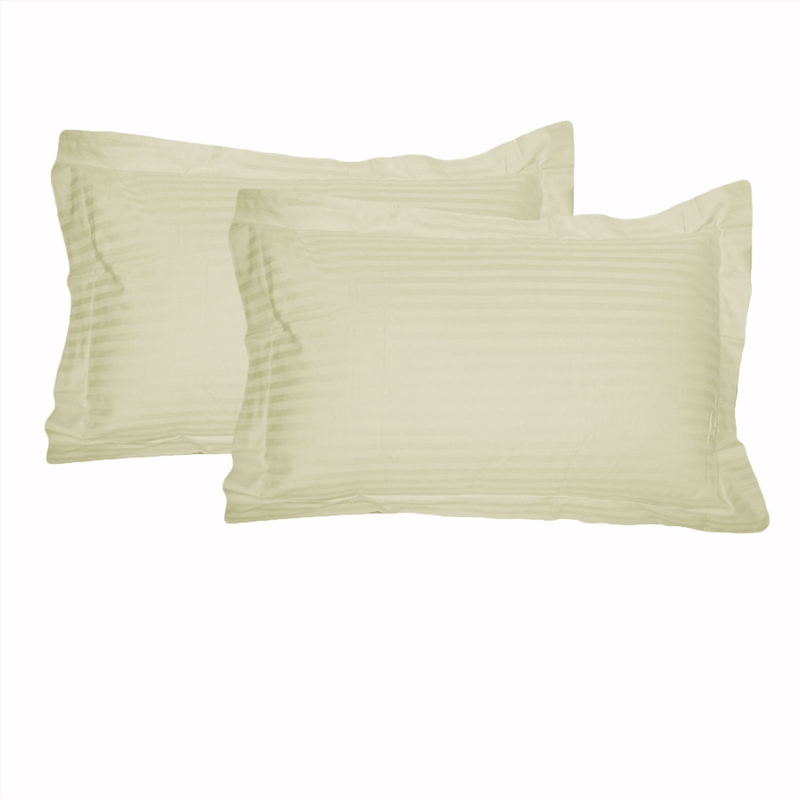 Accessorize 325TC Pair of Tailored Standard Pillowcases Ecru/Product Detail/Manchester