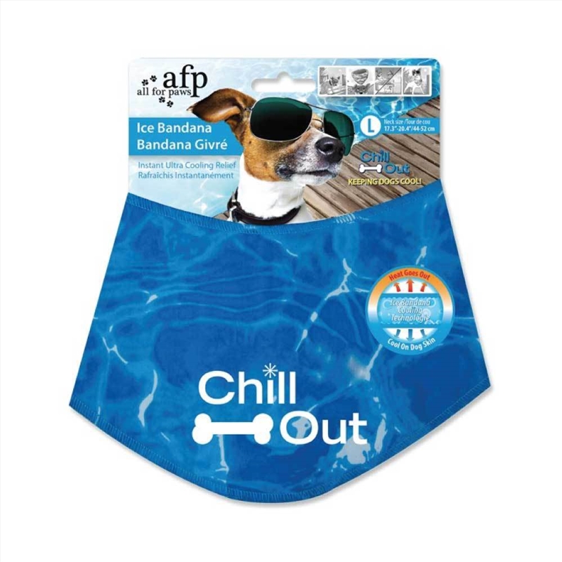 L - Dog Cooling Bandana Ice Neck Collar AFP Chill Out Pet Cool Scarf Cold Large/Product Detail/Pet Accessories