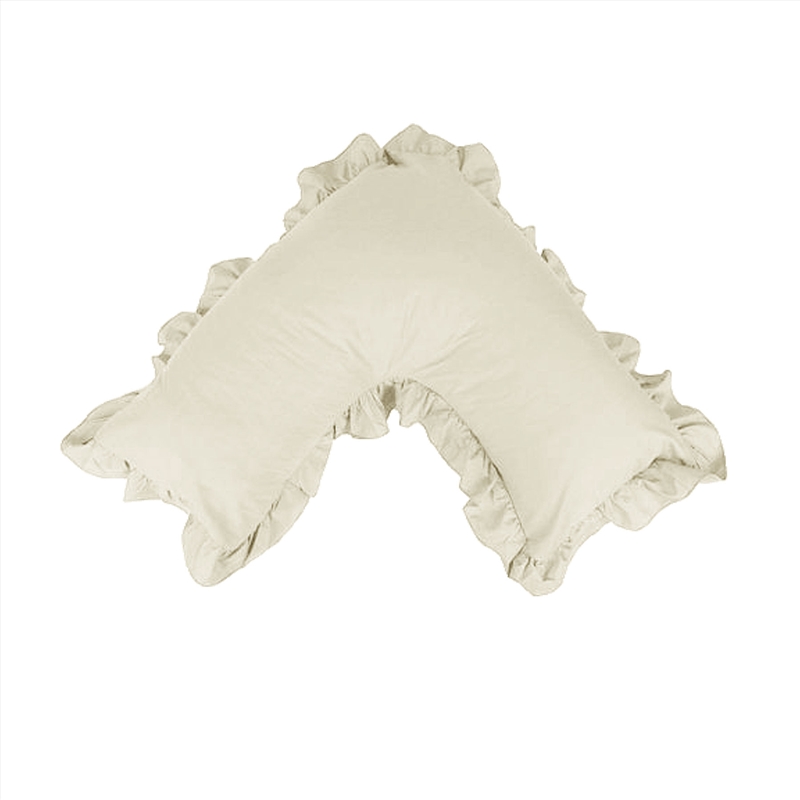 Artex Polyester Cotton V Shape Ruffle Pillowcase Cream/Product Detail/Manchester