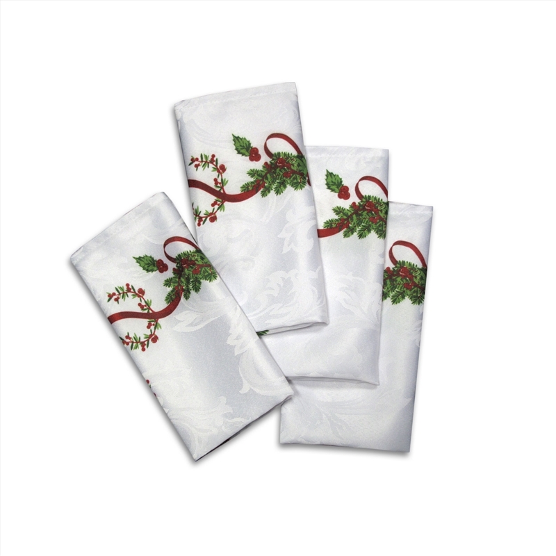 Set of 4 Ornate Christmas Xmas Festival Jacquard Napkins/Product Detail/Homewares