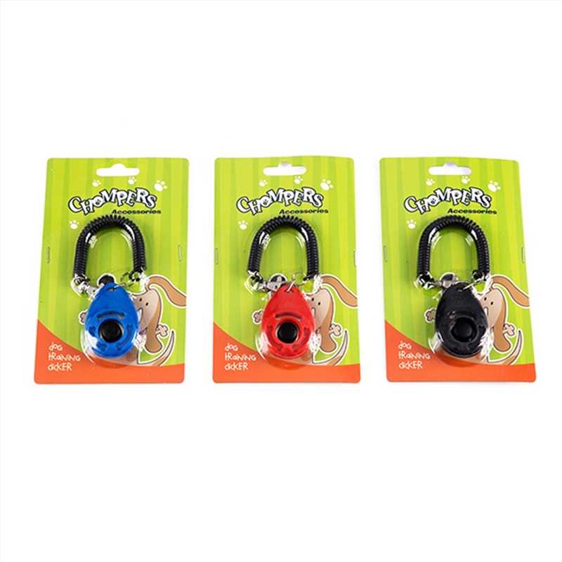 Chompers Dog Training Clicker with Wrist strap - 1 x Colour Randomly Selected/Product Detail/Pet Accessories