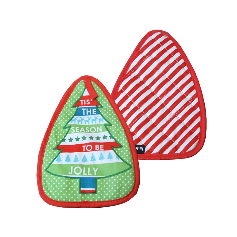 Ladelle Joyful Stripe Red Set of 2 Pot Mitts 17 x 24 cm/Product Detail/Homewares