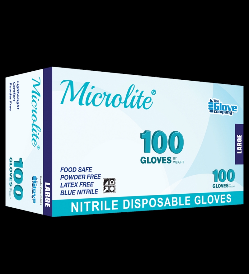 Microlite Nitrile - Disposable Medical Gloves - 100pc Large/Product Detail/Accessories