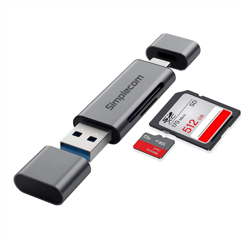 Simplecom CR402 SuperSpeed USB-C and USB-A SD/MicroSD Card Reader USB 3.2 Gen 1 (USB 3.0)/Product Detail/Electronics