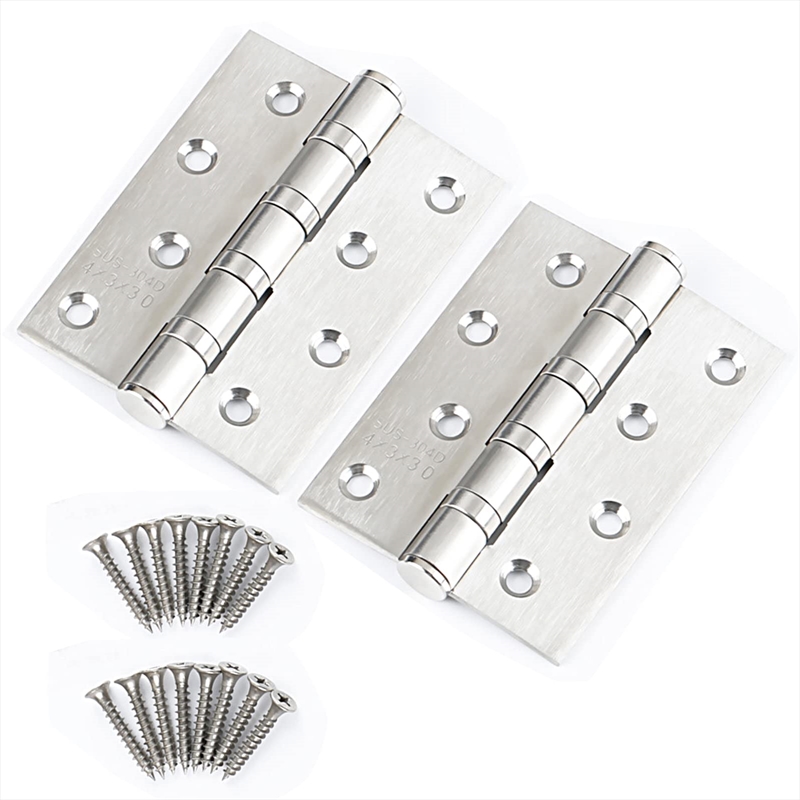 304 Flat Pin Hinge Spring 2Pack 100mm Folding Butt Door Cabinet Hinges Folding Furniture Hardware/Product Detail/Homewares