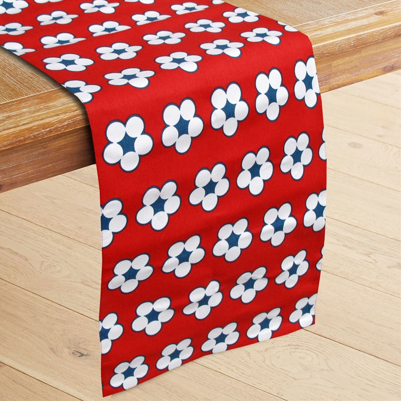 IDC Homewares 100% Cotton Printed Table Runner Cotton Bud Red/Product Detail/Homewares