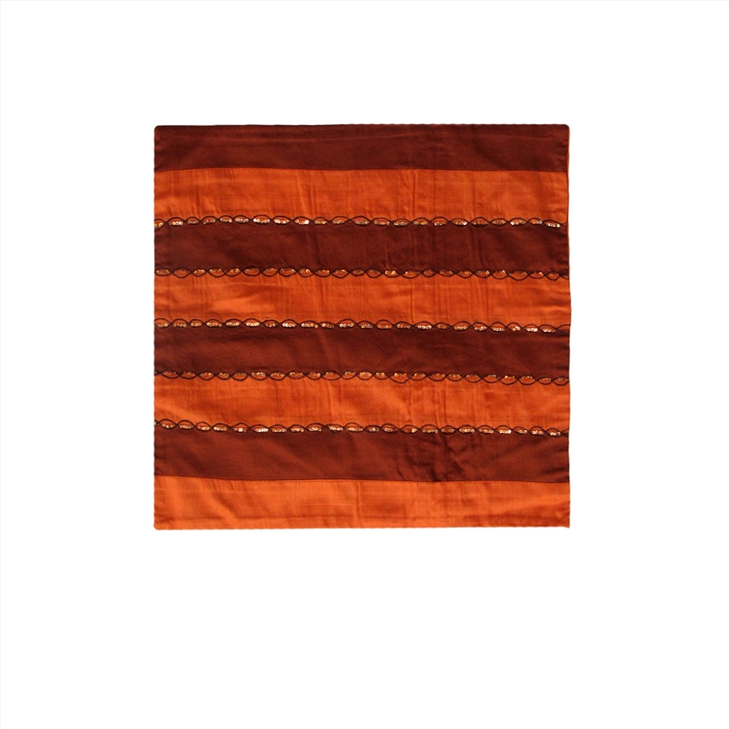 IDC Homewares Ayra Sequined Embroidered Cushion Cover Burnt Orange/Product Detail/Cushions