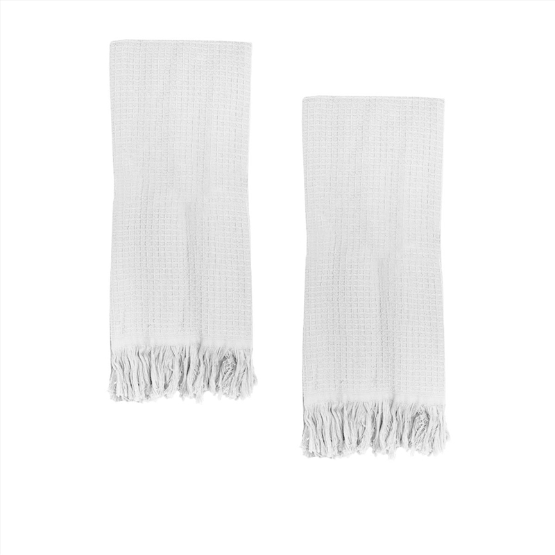 J Elliot Home 400GSM Camila Set of 2 Cotton Waffle Hand Towels 45 x 65 cm Cloud/Product Detail/Manchester