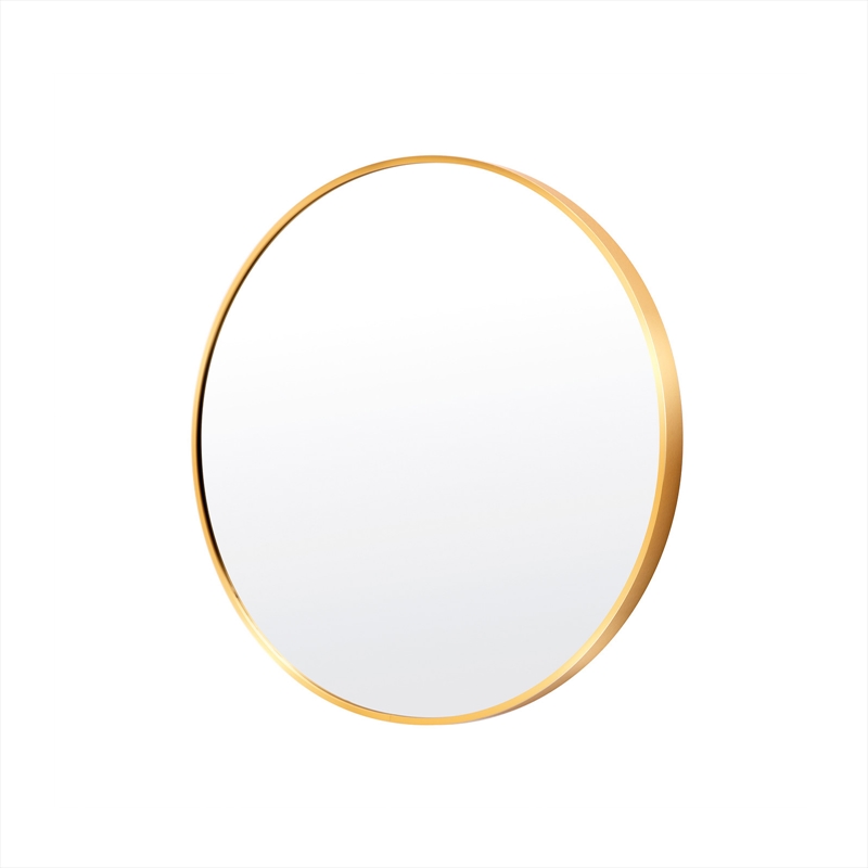 Buy La Bella Gold Wall Mirror Round Aluminum Frame Makeup Decor ...