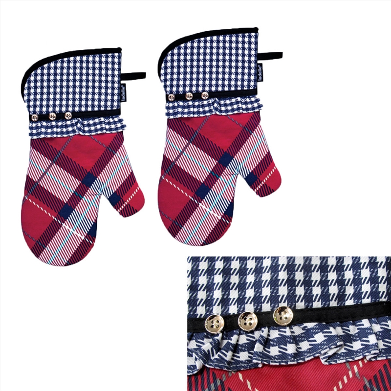 Ladelle Khloe Multi Set of 2 Oven Mitts 18 x 33 cm/Product Detail/Homewares