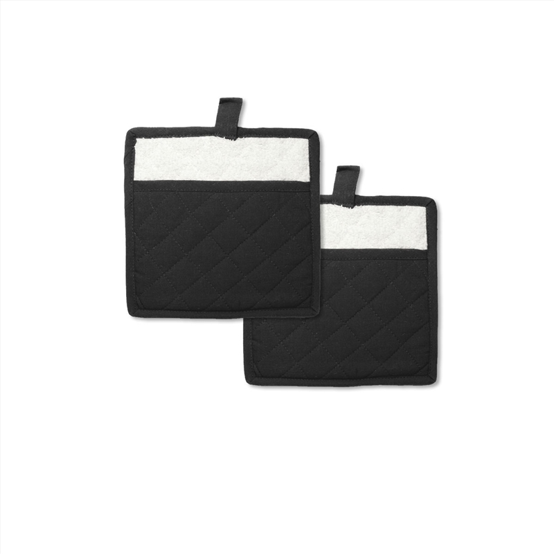 Rans Manhattan Black Cotton Set of 2 Pot Holders/Product Detail/Homewares