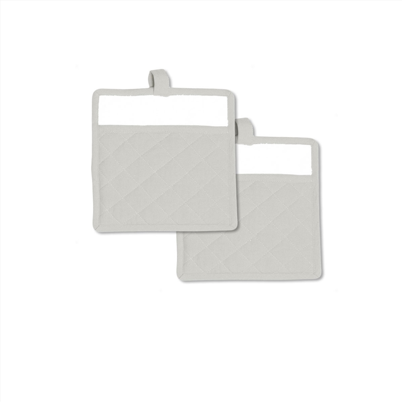 Rans Manhattan Silver Cotton Set of 2 Pot Holders/Product Detail/Homewares