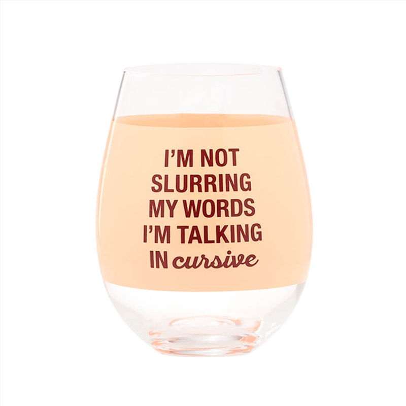 Wine Glass Extra Large - Talking In Cursive/Product Detail/Wine