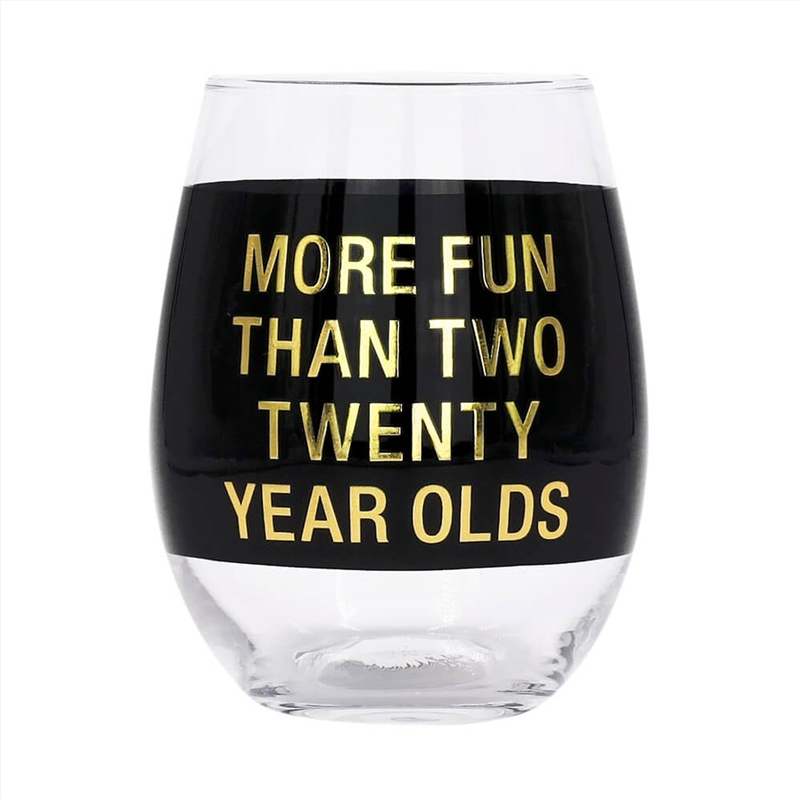 Wine Glass - Two Twenty Year Olds (Black)/Product Detail/Wine