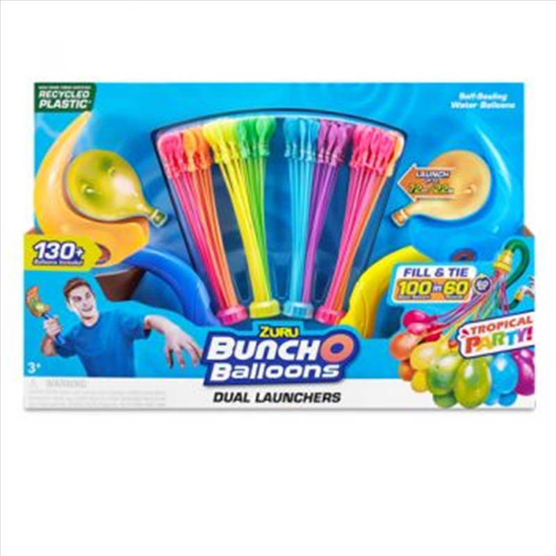 Zuru Bunch O Balloons Tropical Party Launcher 2 Pack with 100 Water Balloons/Product Detail/Toys
