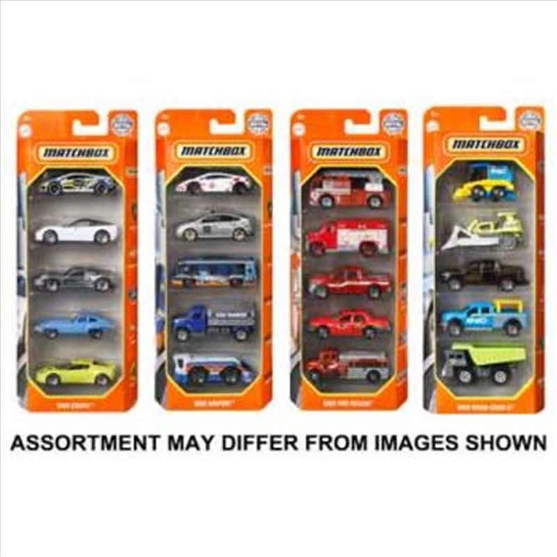 Matchbox 5 Pack 1:64 Cars Assorted (Sent At Random)/Product Detail/Toys