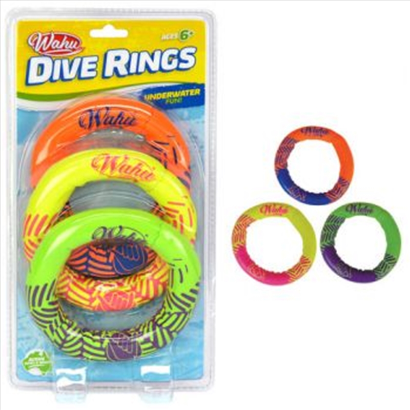 Wahu Pool Party Dive Rings 3pk/Product Detail/Outdoor and Pool Games