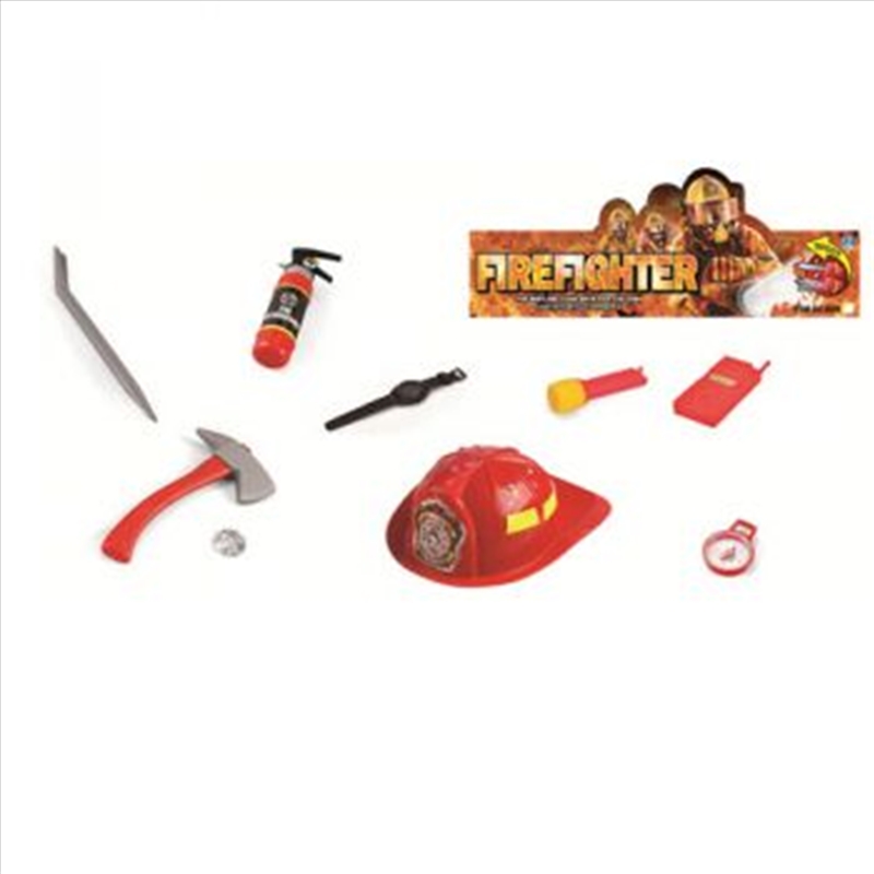 Fire Fighter Set w/Helmet 9pce/Product Detail/Toys