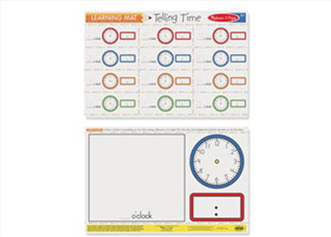 Telling Time Write-A-Mat Bundle Of 6/Product Detail/Toys