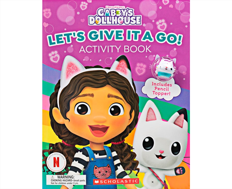 Gabby's Dollhouse: Let's Give it a Go! Activity Book with Pencil Topper (DreamWorks)/Product Detail/Kids Activity Books