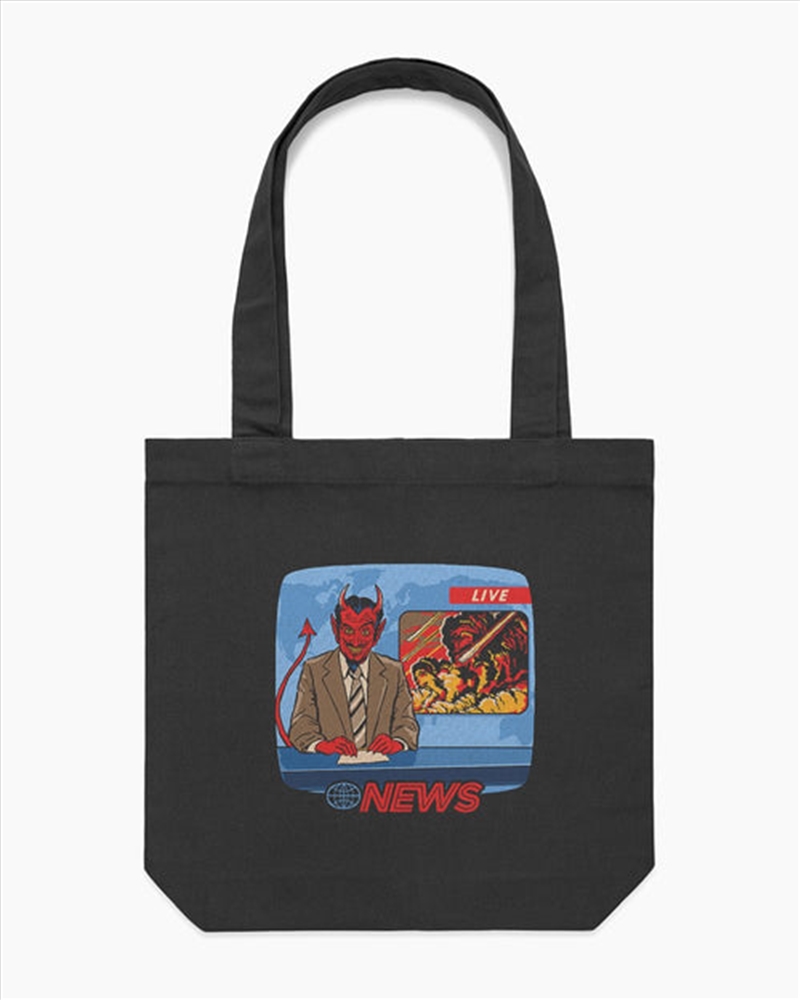 Breaking News Tote Bag - Black/Product Detail/Bags