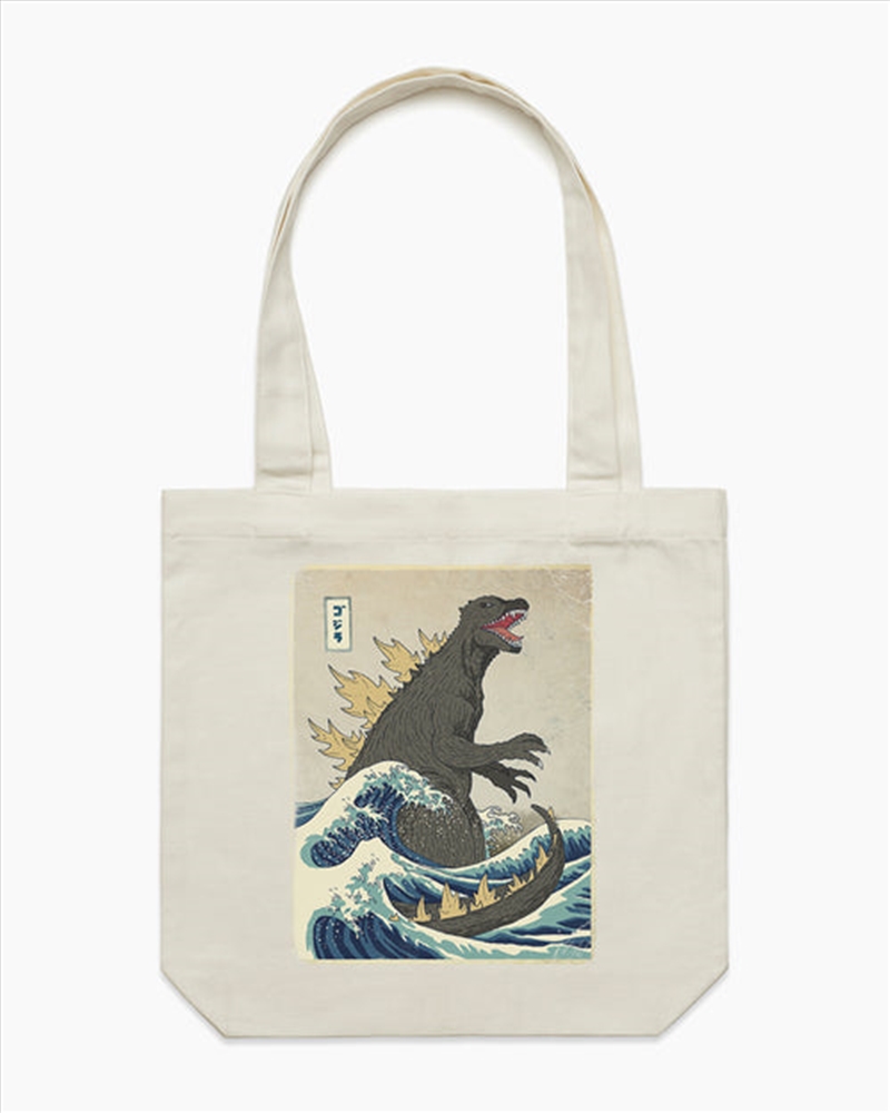 The Great Godzilla Off Kanagawa Tote Bag - Natural/Product Detail/Bags