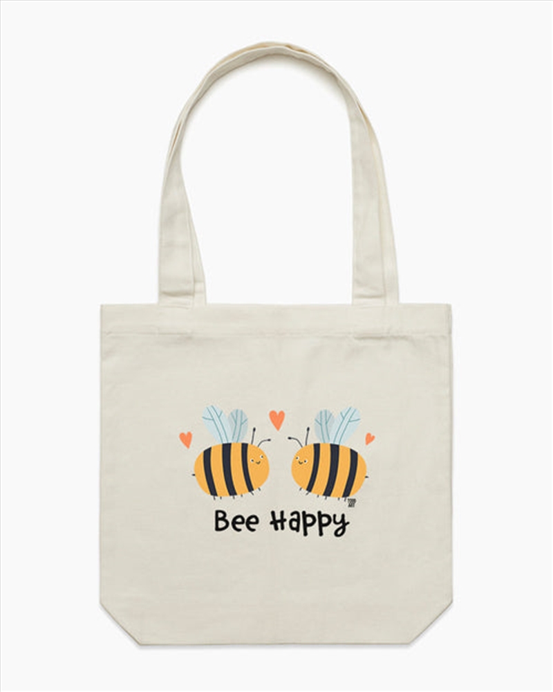 Bee Happy Tote Bag - Natural/Product Detail/Bags