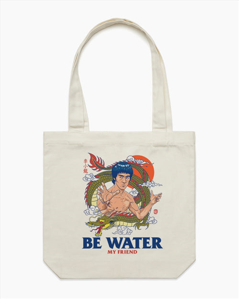Bruce Lee Be Water Tote Bag - Natural/Product Detail/Bags