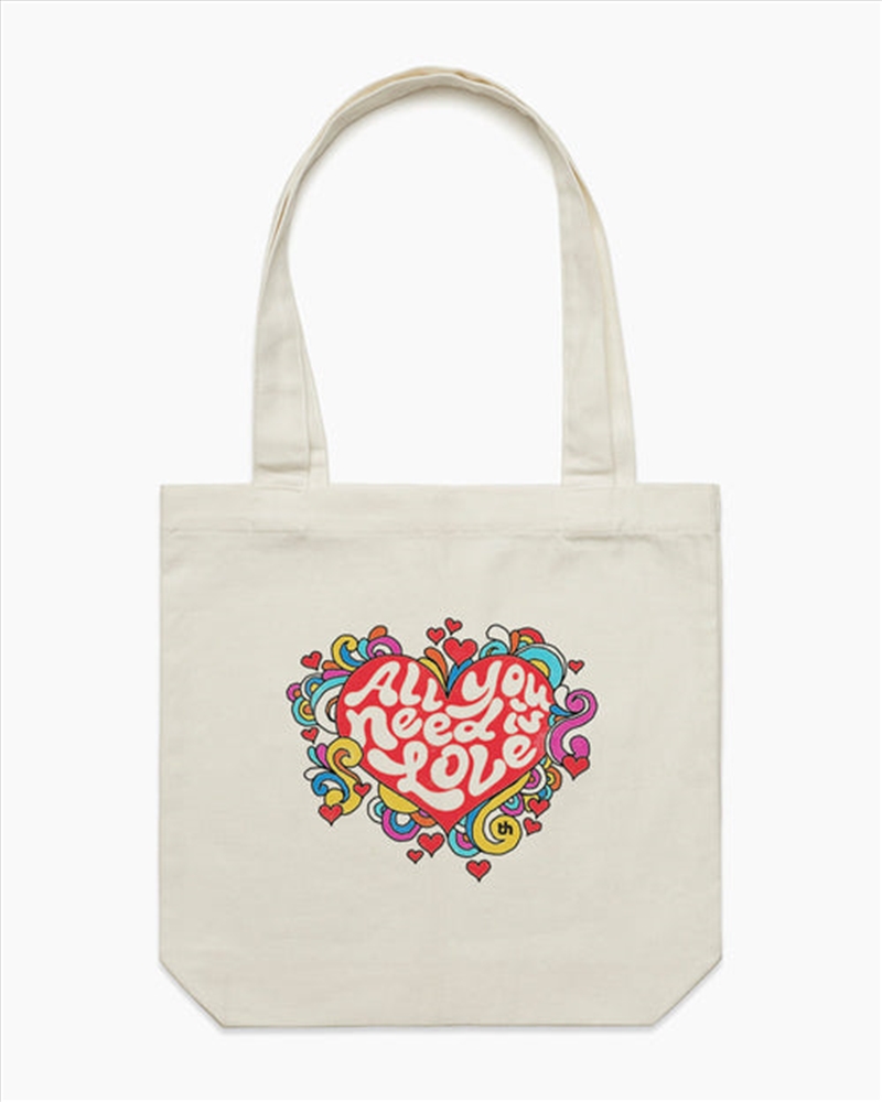 All You Need Is Love Tote Bag - Natural/Product Detail/Bags