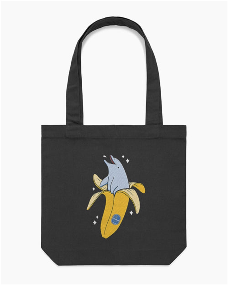 Banana Dolphin Tote Bag - Black/Product Detail/Bags