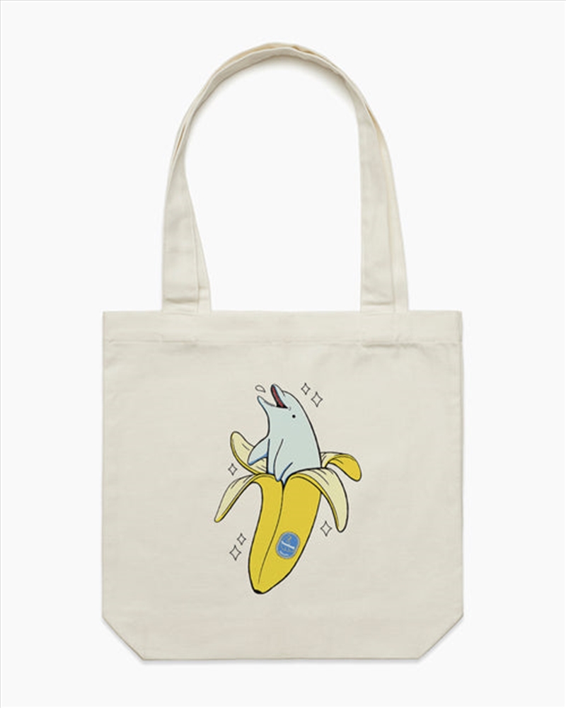 Banana Dolphin Tote Bag - Natural/Product Detail/Bags