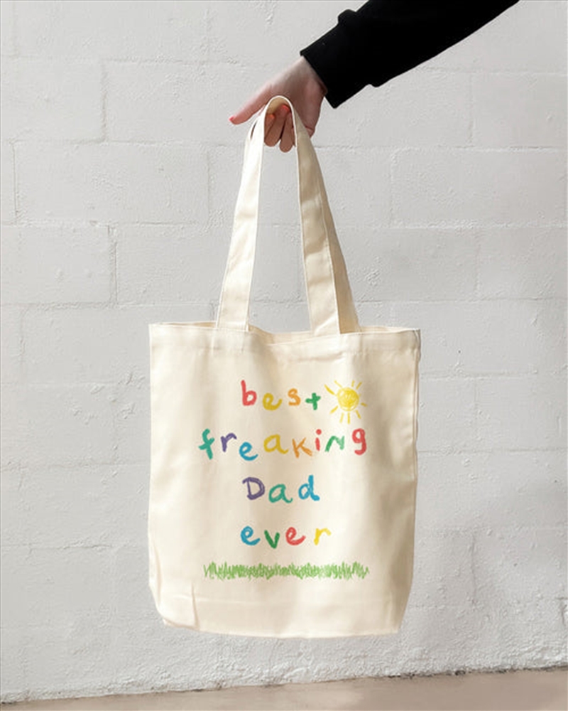 Best Freaking Dad Ever Tote Bag - Natural/Product Detail/Bags